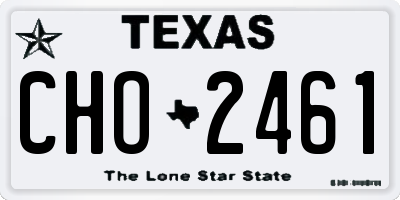 TX license plate CHO2461