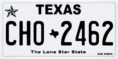 TX license plate CHO2462