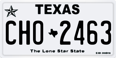 TX license plate CHO2463