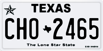 TX license plate CHO2465