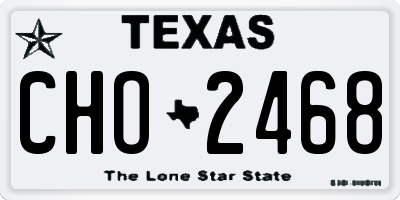 TX license plate CHO2468