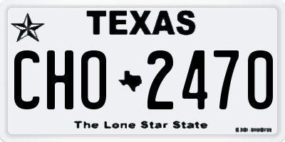 TX license plate CHO2470