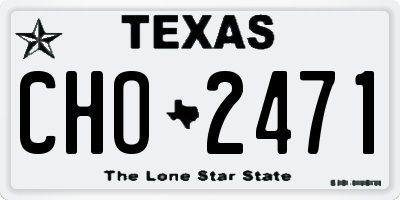 TX license plate CHO2471