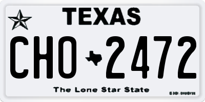 TX license plate CHO2472