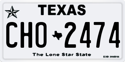 TX license plate CHO2474