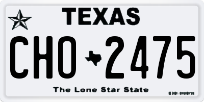 TX license plate CHO2475