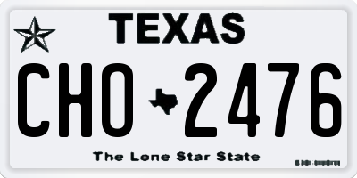 TX license plate CHO2476