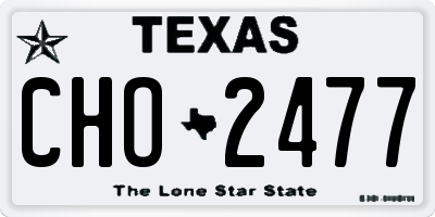 TX license plate CHO2477