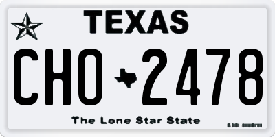 TX license plate CHO2478