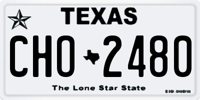 TX license plate CHO2480