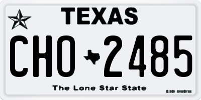 TX license plate CHO2485