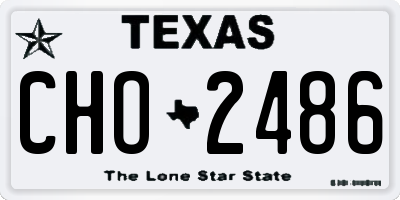 TX license plate CHO2486