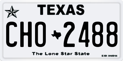TX license plate CHO2488