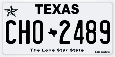 TX license plate CHO2489