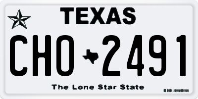 TX license plate CHO2491