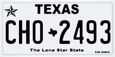 TX license plate CHO2493