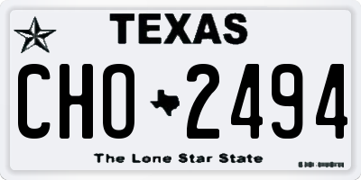 TX license plate CHO2494