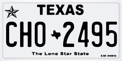 TX license plate CHO2495