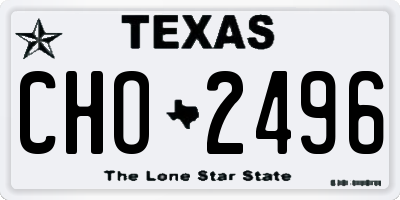 TX license plate CHO2496