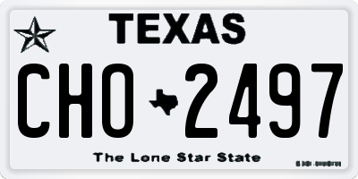 TX license plate CHO2497