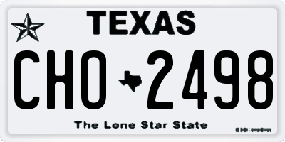 TX license plate CHO2498