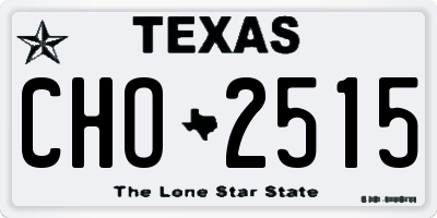 TX license plate CHO2515