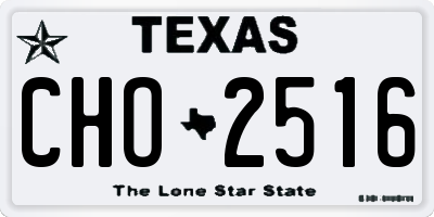 TX license plate CHO2516