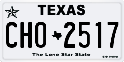 TX license plate CHO2517