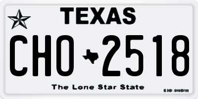 TX license plate CHO2518