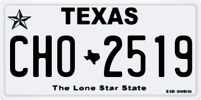 TX license plate CHO2519