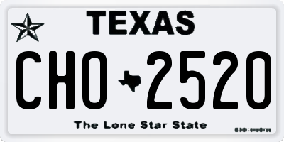 TX license plate CHO2520