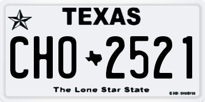 TX license plate CHO2521