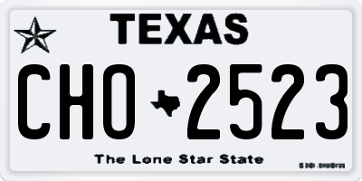 TX license plate CHO2523