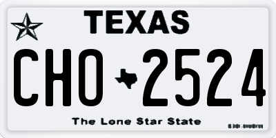 TX license plate CHO2524