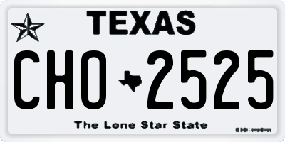 TX license plate CHO2525