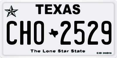 TX license plate CHO2529