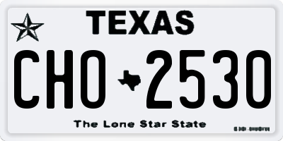 TX license plate CHO2530