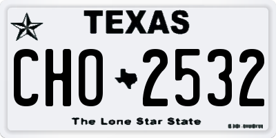 TX license plate CHO2532