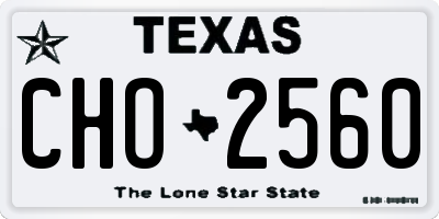 TX license plate CHO2560
