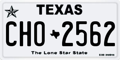 TX license plate CHO2562