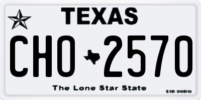 TX license plate CHO2570