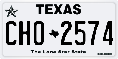 TX license plate CHO2574