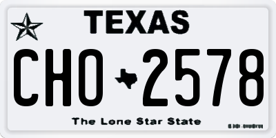 TX license plate CHO2578