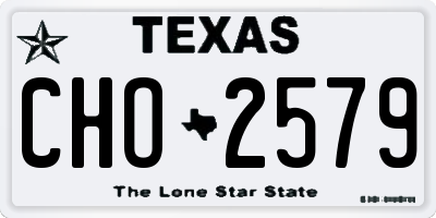 TX license plate CHO2579