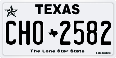 TX license plate CHO2582