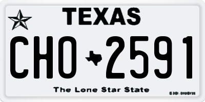 TX license plate CHO2591