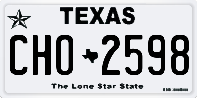 TX license plate CHO2598