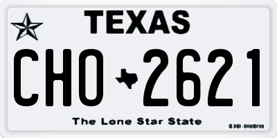 TX license plate CHO2621