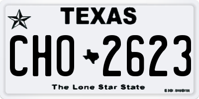 TX license plate CHO2623