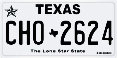 TX license plate CHO2624